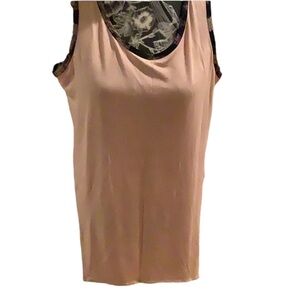 Queen Collection Color block tank top nude/animal print Queen Latifah NWT